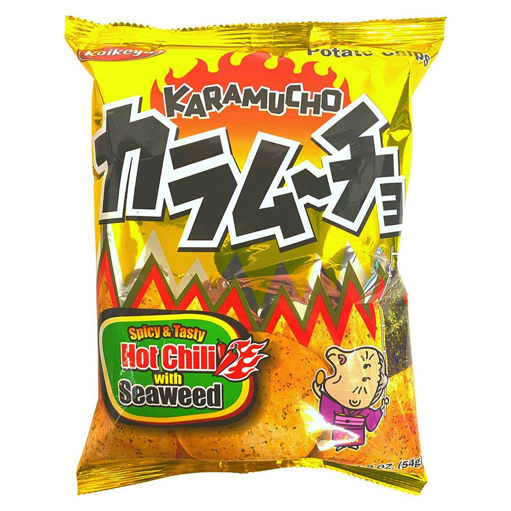Koikeya Spicy Hot Chili w/ Seaweed Flavor Potato Chips – 65g
