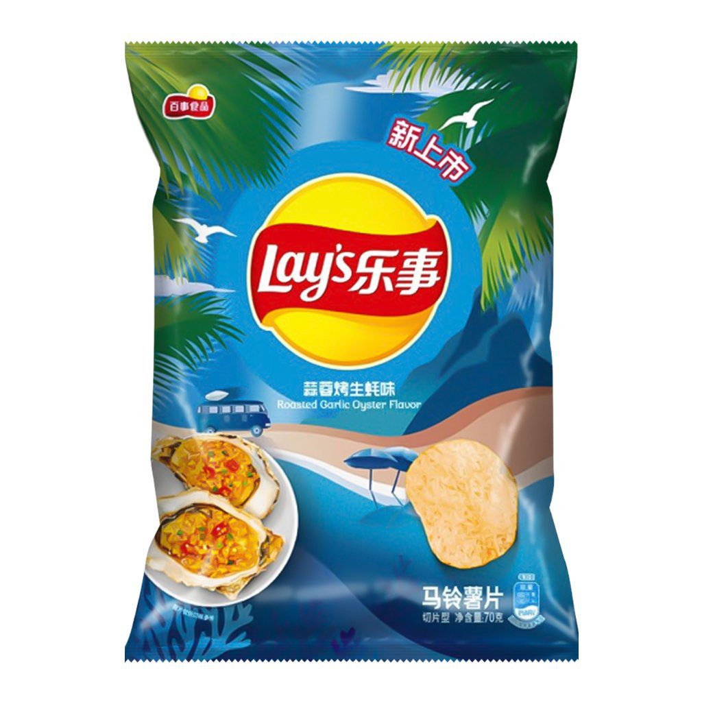 Lay’s Roasted Garlic Oyster Flavor Potato Chips – 70g