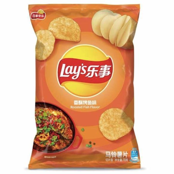 Lay’s Roasted Fish Flavor Potato Chips – 70g