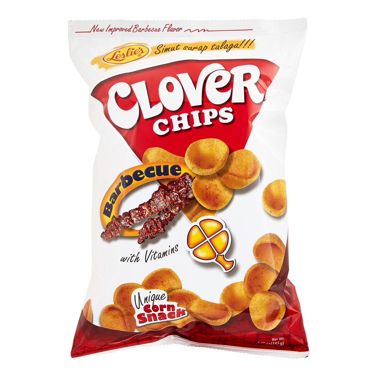 Leslie’s Clover Chips Barbecue Unique Corn Snack – 145g