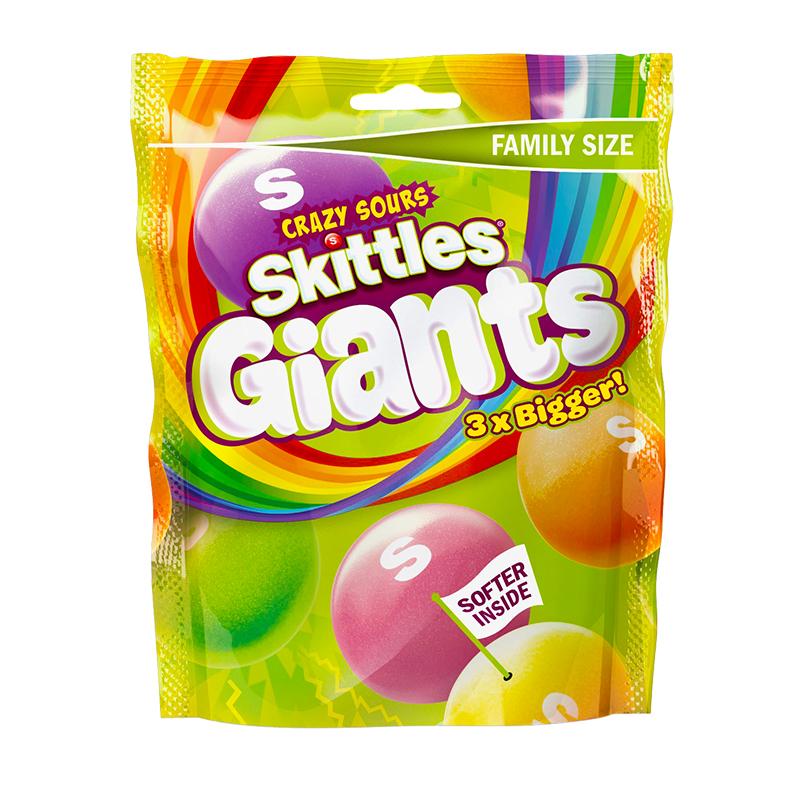 Skittles Giants 3x Bigger Crazy Sour – Sharing Size